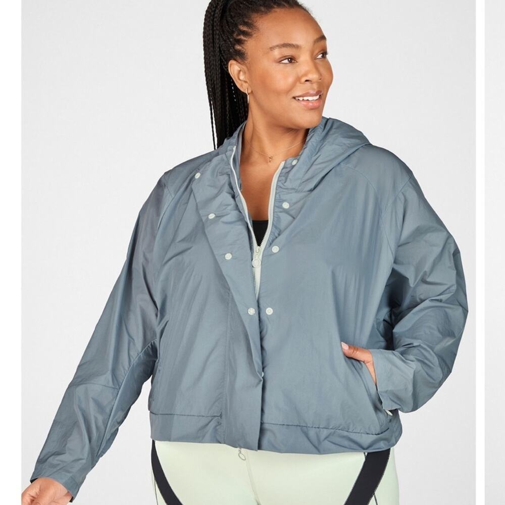 Fabletics Women’s Plus Size XXL Halle Cropped Hooded Jacket New NWT Rtl $89
